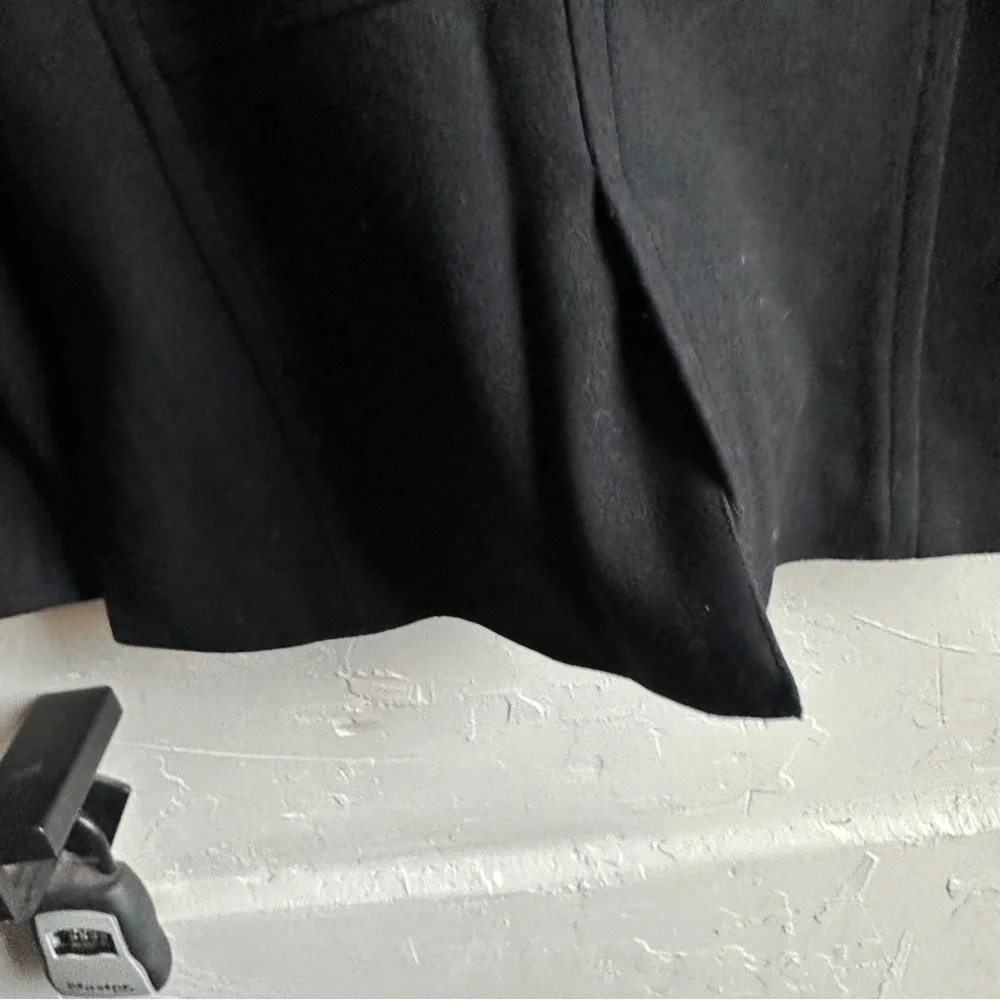 J.Crew Black Wool Blend Peacoat Jacket Classic Tailored Minimal Chic Prep Sz L - Picture 5 of 14